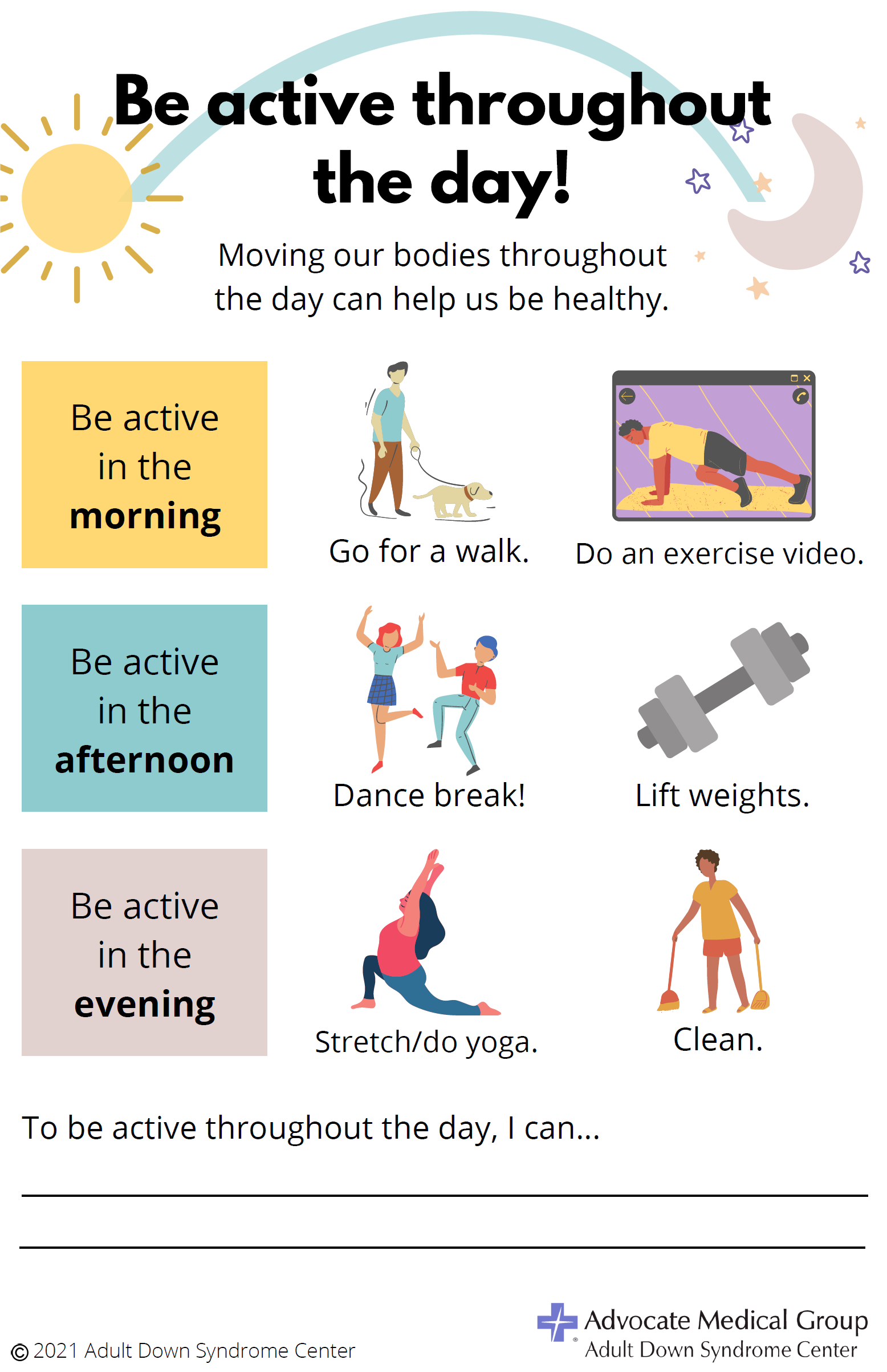 Be active throughout the day