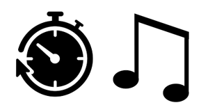 timer and music note