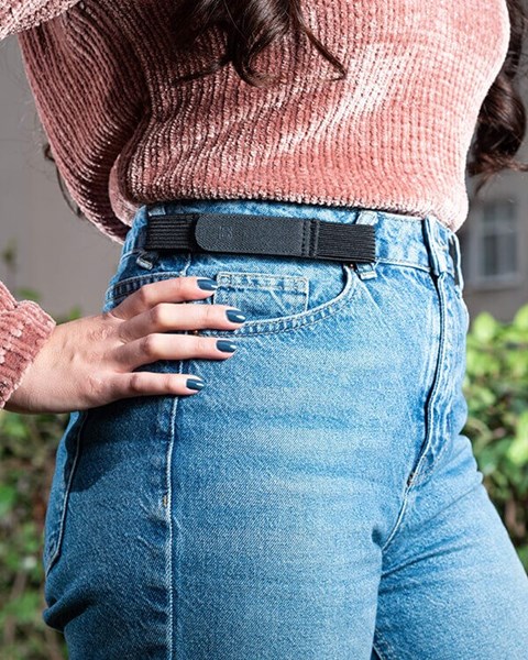 woman wearing jeans with belt from BeltBro